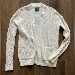 Abercrombie & Fitch Open Front Cable Knit Cardigan, Size XS